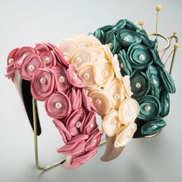 Green Flower Headband Hairband Wedding Hair Accessories For Women Bridal Jewelry Charms Garland 100% Handmade Party Jewellry