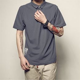 Obrix Casual Male Polo Shirt Square Collar Short Sleeve Summer Basic Comfy Handsome T-Shirt For Men 220504