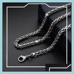 Chains Necklaces Pendants Jewellery Classic Keel Link Chain Necklace 316L Stainless Steel Orc Fashion Men And Women Accessories Punk Style W