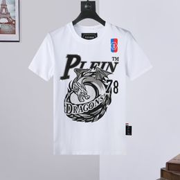 PLEIN BEAR Men's T-SHIRTS ROUND NECK SS SKULL Rhinestone Men T-shirt Classical High Quality Hip Hop Streetwear Tshirt Casual Top Tees PB 16665