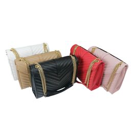 Classic Monogramss Plaid Flap Chain Bag Fashion Designer WOC Metal Logo Envelope Bag Girls Versatile Handbags Women Clutch Bags