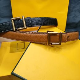 Women Designer Belts 2 5cm Width Luxury Brand Waistband Gold Letter Buckle Cintura Leather F Girdle Ladies Ceintures Belt Ceinture315W