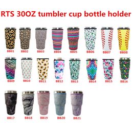 Reusable Drinkware Handle Print 30oz Tumbler Ice Coffee Cup Sleeve Cover Neoprene Insulated Sleeves Holder Bags Pouch For 30oz Tumblers Mug Water Bottle