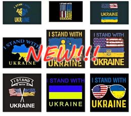 US 3x5 Ft Party Flag Support Ukrainian Banner I stand with Ukraine Flag For Outdoor Indoor Decor Polyester Fast Delivery!!!