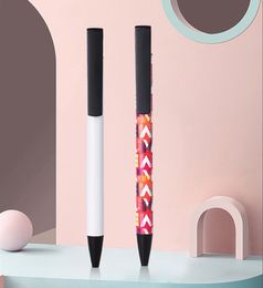 Sublimation Blank White Ballpoint Pens Shrink Warp Phone Stand Pens DIY Printing School Office Writing Supplies Gifts for Kids B6