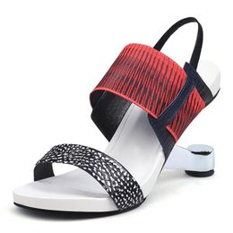 Ladies High 2024 Gladiator Sandals Dilalula Strange Heels Mixed Color Party Dating Summer Women Shoes Womansandals 882 949 c