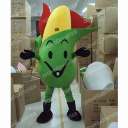 halloween green corn Mascot Costumes High quality Cartoon Character Outfit Suit Xmas Outdoor Party Outfit Adult Size Promotional Advertising Clothings