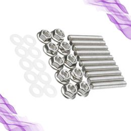 Manifold & Parts 30pcs Exhaust Stud Durable Professional Silver Stainless Steel Prime Studs Nuts Bolts For Vehicle Auto