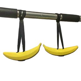 Banana Horn Pull Up Chinning Gym Barbell Bar Handle Ring Grippers Strength Training 220713