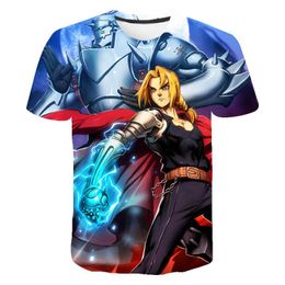 alchemist shirt UK - Men's T-Shirts Arrival T Shirt For Kids Anime 3D Printed Fullmetal Alchemist Men's Clothes Harajuku Style Streetwear Men T-shirtsMen's
