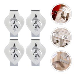 Clothing & Wardrobe Storage 1pc Stainless Steel Table Cloth Clamp Leaf Shaped Dining Room Tablecloth HolderClothing