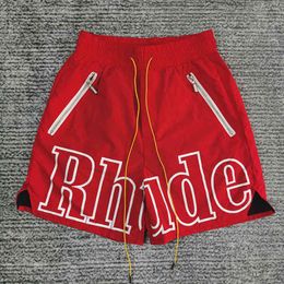 Rhudes Shorts Women Designer Limited Rhudes Shorts Men Shorts Summer New Reflective Hip Hop High Rhudes Pants Street Sports Training Bea 5461