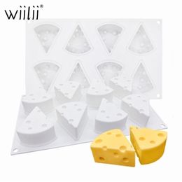 3D Cheese Silicone Cake Mould For Baking Mousse Dessert Mould Non Stick Jelly Pudding Pastries Bakeware Cake Decor DIY Soap Moulds T200523