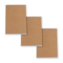 Blank Page Notepads Kraft Notebook Solid Color for Students School Children Writing Books Stationery