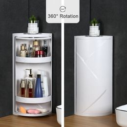 Creative bathroom corner shelf kitchen rotating receiving rack washing table triangular finishing Organiser Y200429