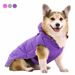 Dog Outdoor Jacket Reflective Waterproof Dog Clothes Vest Winter Warm Pet Cotton Coat Dogs Clothing for Small Middle Dogs 201102