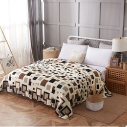 Cheap High quality 200x230cm throw blanketfleece blanket on the bed soft winter flannel blanket for sofa warm bedspread E202 201111