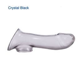 ring enlarger UK - Sex Toy Massager length 160mm Large Silicone Male Penis Sleeve Enlarger Bondage Cock Ring Extender Condom Dildo Reusable Intimate Toy