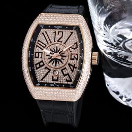 Diamond Tonneau Watches Automatic Mechanical Watch Sapphire Crystal Japanese Movement Waterproof Luxury Mens Wristwatch montre de luxe