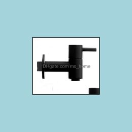 Solid 304 Stainless Steel Black Colour Faucet Outside Cold Tap Wash Hine Toilet Bibcocks Bibcock Watertap Garden Drop Delivery 2021 Kitchen F