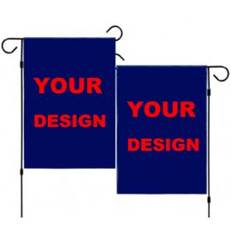 Your Design custom 12"x18" 30cm x 45cm size double sided Garden Flag Banner Polyester Home Festive gifts