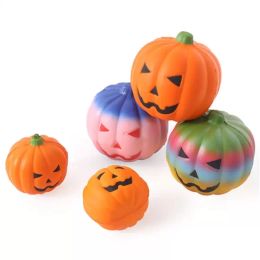 7cm 10cm Children Halloween Gifts Squishies Hand Squeeze Toys Hallowmas Rainbow Pumpkin Slow rising Rebound Hand Squeezed Toy