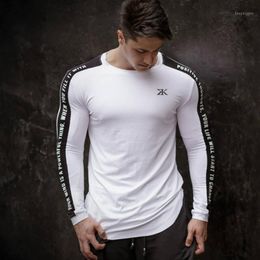 Brand 2022 Fashion Men Clothes Solid Colour Long Sleeve Slim Fit T Shirt Cotton T-Shirt Casual Shirts M-3XL