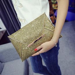 Evening Bags Women Envelope Sparkle Bling Day Clutch Party Handbag Clutches Ladies PU Leather Sequin Glitter HandbagsEvening