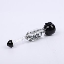 Latest Built-in Rotating Filter Freezable Pipes Portable Pyrex Thick Glass Liquid Filling Dry Herb Tobacco Oil Rigs Handmade Handpipe Smoking DHL Free
