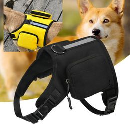 Dog Collars & Leashes Pet Backpack Waterproof Harness For Small Middle Dogs Outdoor Traveling Hiking AccessoriesDog LeashesDog