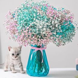 90heads 52 см детей дышать искусственными цветами пластиковые гипсофилы Diy цветочные букеты Устройство для свадебного дома украшения FY3762 0620
