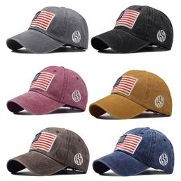 Berets Men Women Plain Washed Cap Style Cotton Adjustable Baseball Flag Hat Casual Fashion Caps Unisex