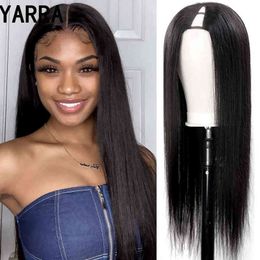 V Part Wig Human Hair straight Brazilian No Leave Out Glue & Suit Your Nature For Black Women 10-30 Inch 220609