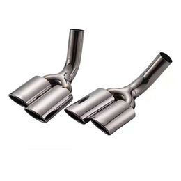1 Pair Double Round Nozzle Muffler Tail Pipe For BENZ G Class W463 G320 2009-20 16 Modified G63 Stainless Steel Exhaust Tip