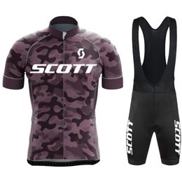 Men Summer Cycling Jerseys Suit SCOTT Team Cycling Clothing Quick Dry Ropa Ciclismo New Arrival Breathable Bike sports uniform bicycle outfits Y22070102