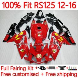 Injection Bodys For Aprilia RS4 RS-125 RSV RS 125 R RR 125RR 12-16 157No.23 RSV-125 RSV125 2012 2013 2014 2015 2016 RSV125RR RS125 12 13 14 15 16 Fairings Kit gloss red