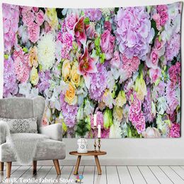 Tapestry Colorful Floral Carpet Wall Hanging Art Hippie Tapiz Psychedelic Natur