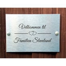 Customise Norwegian Heart Design Door Plaque Personalised With Family Name 220706