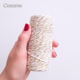 Party Decoration Cotton Rope 100m Bakers Twine String Cords For Home Decor Handmade Christmas Gift Packing Craft DIY Wrapping GiftParty