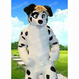 Halloween White Husky Dog Mascot Costume high quality Cartoon Plush Anime theme character Christmas Carnival Adults Birthday Party Fancy Outfit