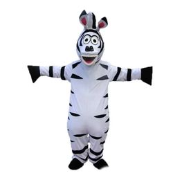 factory Zebra Mascot Cartoon Animal Mascot Costumes Halloween Costume Fany Dress Adult Size