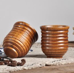 Creative Wooden Drinking Barrel Beer mugs Wood Wine Cup Novely water Coffee Milk Juice Cups Kitchen Bar mugs 150ml