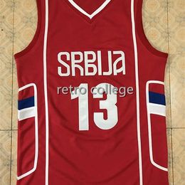 Xflsp 13 Miroslav Raduljica Camiseta Canotta Serbia EUROBASKET Basketball Jersey Stitched Custom any Number and name Jerseys