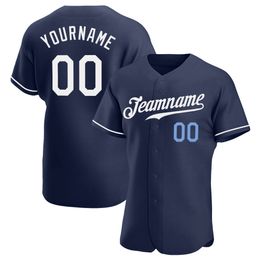 Custom Navy White-Light Blue 987987 Authentic Baseball Jersey