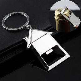 House Shaped Bottle Opener Keychain Personalised Wedding Gifts Souvenirs Birthday Christmas Gifts for Guests Wholesale SN6536