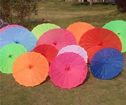 Dance Umbrellas White Pink Parasols Chinese Coloured Fabric Umbrella Japanese Silk Props Monogrammable SN4577