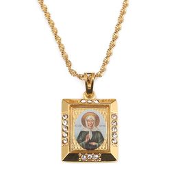 Chains Russia Blessed Matrona Of Moscow Pendant Necklaces Catholicism Orthodox Church Virgin Mary Ukraine Jewellery