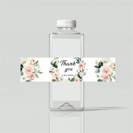 Wedding Water Bottle Personalised Sticker Thank You Label Customised Date Picture 220613