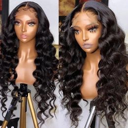 13x4 HD Lace Frontal Wig Loose Deep Wave Wig Front Human Hair Wigs Natural Wavy PrePlucked Hairline For Women Full 150%density