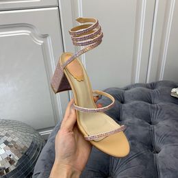 Designer-designer sandals superior quality heels women shoes Imported silk Ankle Strap shoe Genuine leather sole Gladiator womens chunky Hig